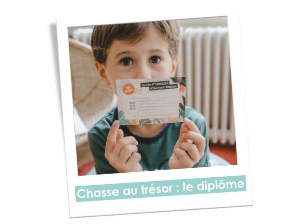 Chasse au trésor enfant : diplôme